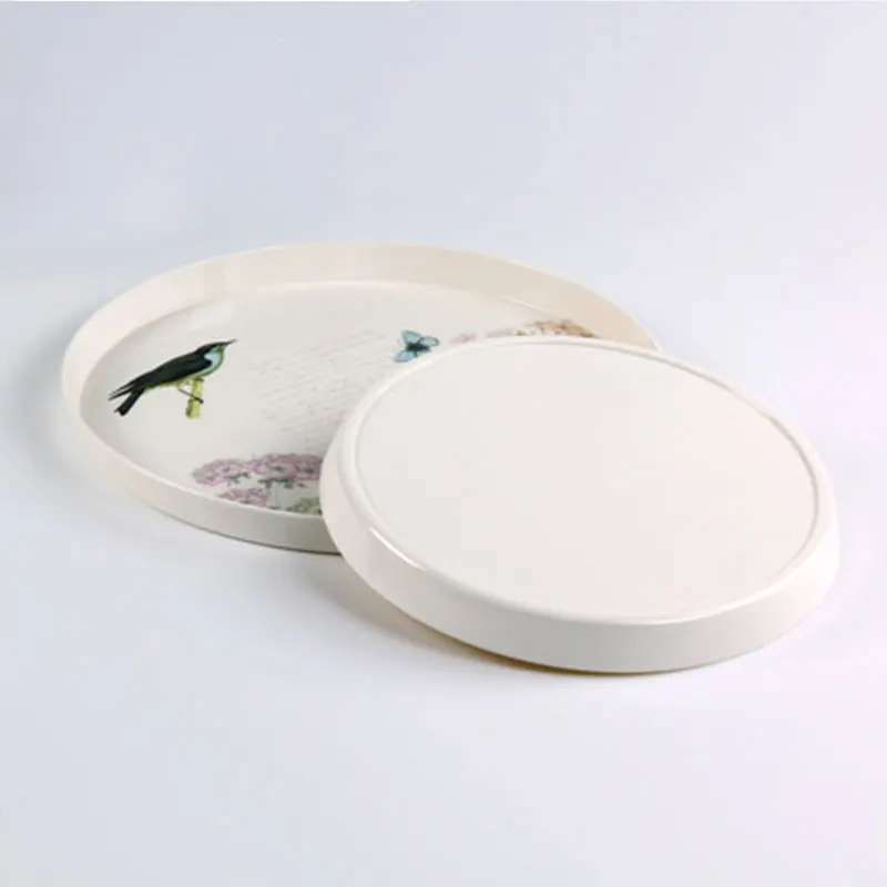 Многофункциональный Европейский круглый поднос для еды красивая тарелка ужина