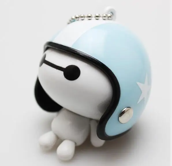 Забавными персонажами из мультфильма Baymax с мотоциклетный шлем брелок дети