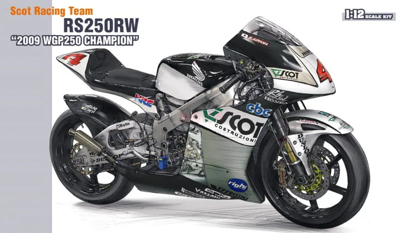 Hasegawa 21501 1/12 масштаб мотоцикл Scot гоночная команда RS250W 2009 WGP250 Чемпион пластиковая
