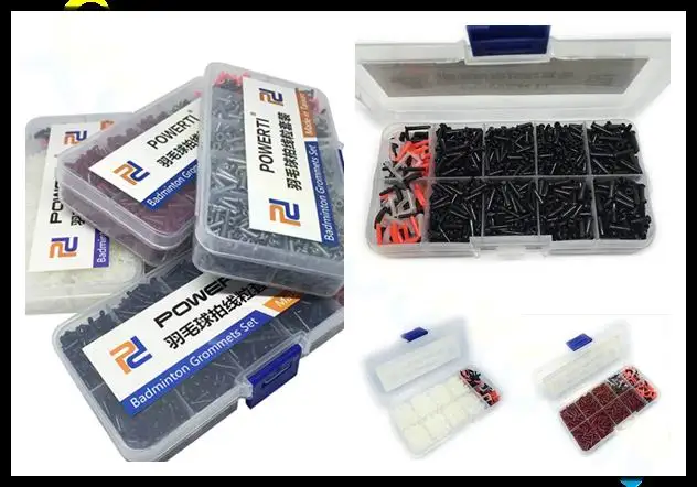 

1500Pcs/Box badminton racket racquet grommets eyelets badminton strings hole protector tubes accessories stringing tools set