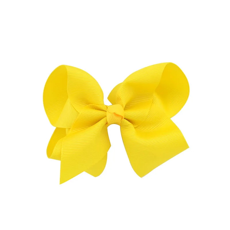 

20pcs/Lot 10cm Solid Grosgrain Ribbon Bow With Clip For Girls Handemade Classical Bows Girls Hair Accessories