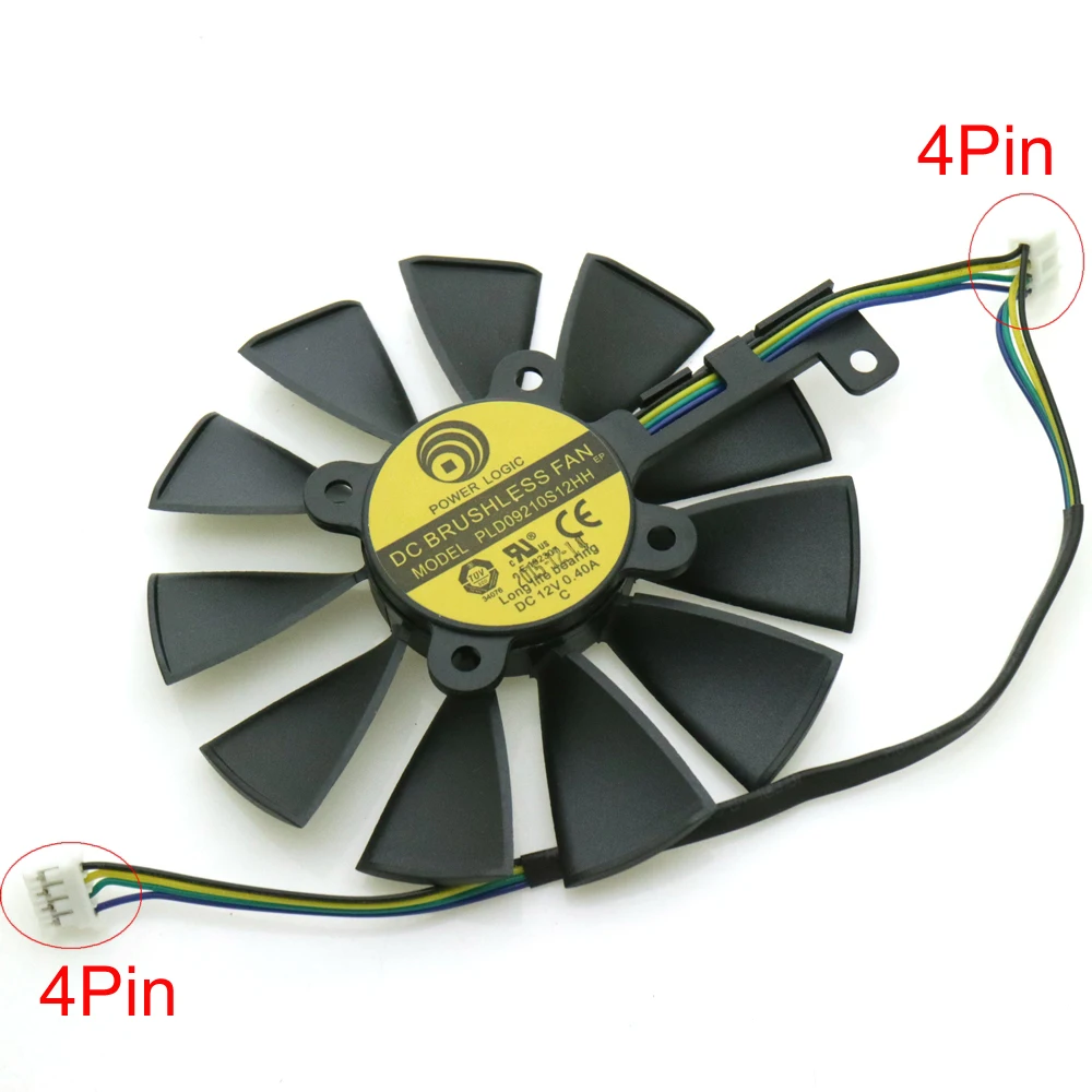 Вентилятор VGA PLD09210S12HH 12 В 0 40 А 87 мм для видеокарты ASUS GTX1060 GTX1070 RX480 RX570 | Компьютеры и