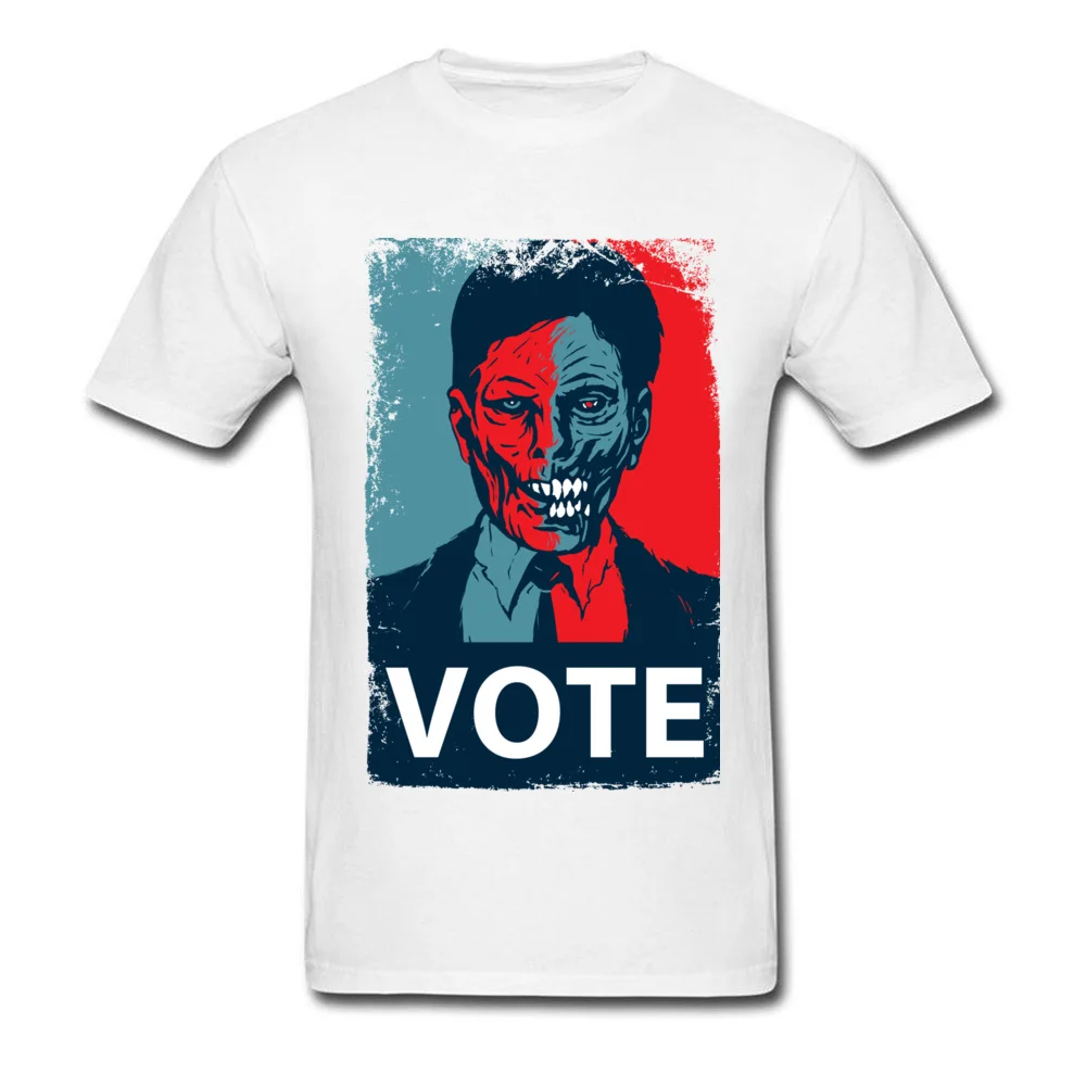 Мужская футболка с коротким рукавом VOTE Zombie винтажная ретро-портретная Футболка