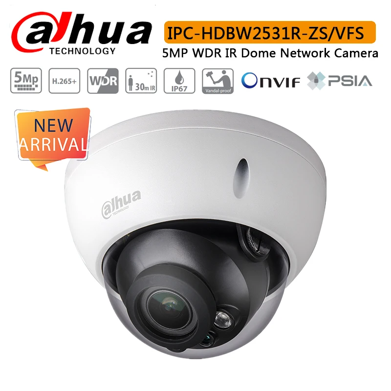 Оригинальная Dahua IPC HDBW2531R ZS/VFS 5MP WDR IR купольная сетевая камера с максимальной