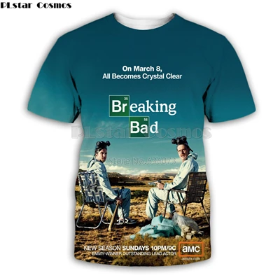 PLstar Cosmos модная мужская футболка Игра престолов/ломается Bad Heisenberg 3D печатных унисекс футболка Уличная Повседневная футболка Топы - Цвет: color as the picture