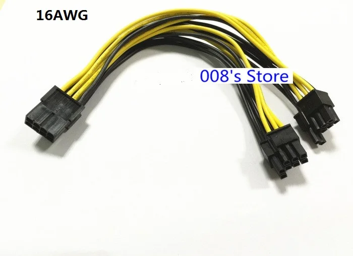 Сплиттер питания для ПК внутренний кабель GPU Molex 8pin to 2 PCI e 8(6 + 2) разъем видеокарты