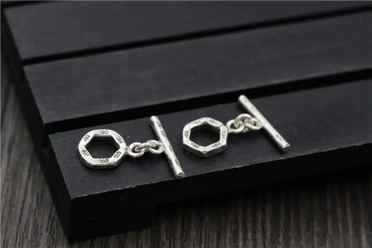 Wholesale Fine Jewelry Accessories 925 Sterling Silver Color Flower Carved Charms OT Toggle Clasps For Pearl Jewelry