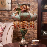 european luxury resin engraving table lamp living room bedside bedside american style ancient creative decorative table lamp