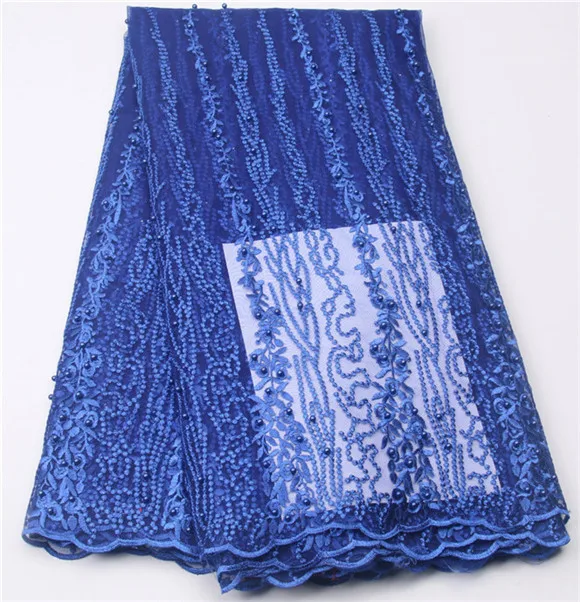 Nigeria Lace Fabric 2016 French Embroidered Tulle With pearls African Net High Quality For Evening green | Дом и сад