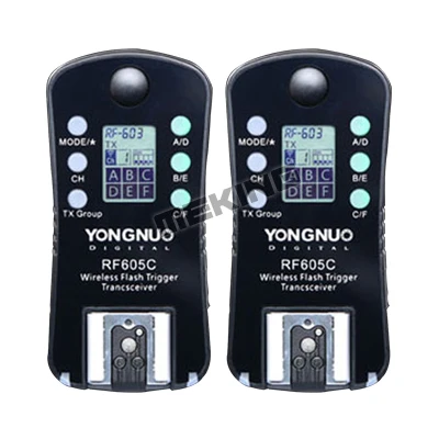 Беспроводной триггер Yongnuo RF605C speedlite RF605 с ЖК дисплеем для Canon 6D 7D 50D 40D 30D 20D 60D|flash