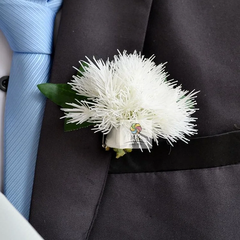 Бутоньерка брошь для подружки невесты Искусственные смешанные цвета корсажное