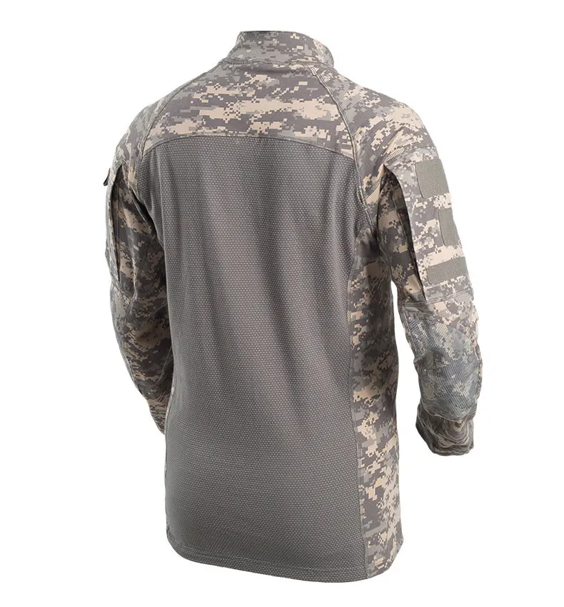 Уличная армейская рубашка ACU Camo Военная тактическая футболка с длинным рукавом камуфляжная быстросохнущая Мужская походная одежда рубашки в охотничьем стиле