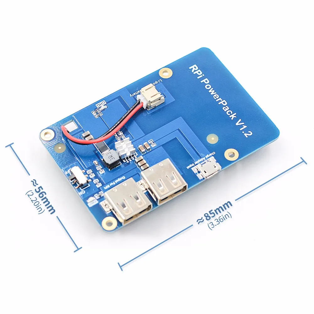 Плата расширения литиевого аккумулятора с переключателем для Raspberry Pi 3 2 Модель B 1