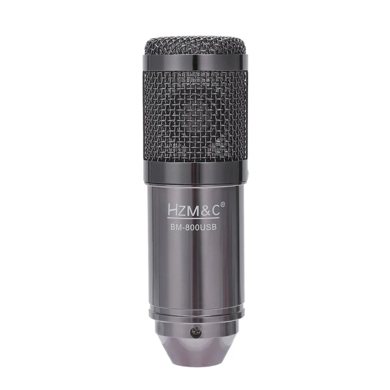Black HZM& C Модернизированный Bm 800 Usb конденсаторный микрофон Студийный микрофон для компьютера записи караоке ПК - Цвет: Black
