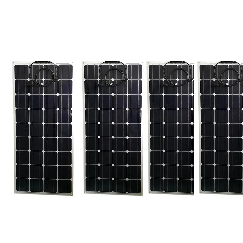 Гибкая солнечная панель 100 Вт 12 В 4 шт Zonnepanelen 400 солнечное зарядное устройство для