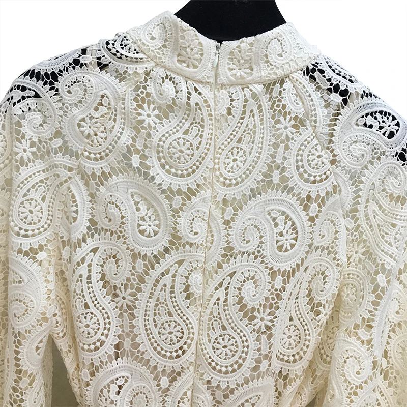 Женское платье с вырезами кружевное 2019 рукавами фонариками женские платья Vestidos женская одежда цветочные