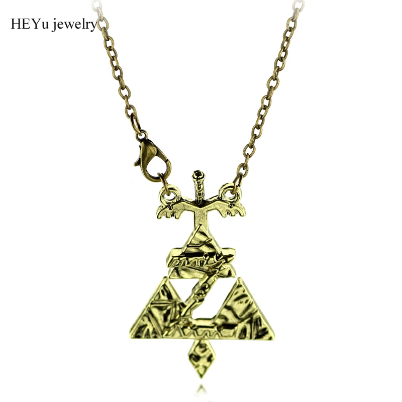 Аниме Zelda Ожерелья для мужчин меч буквы Z Цепочки и ожерелья кулон античная бронза