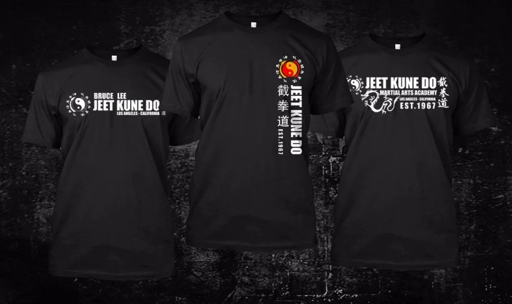 Новая мужская футболка модная 2019 Jeet Kune Do Martial Arts Брюс Ли JKD Custom Мужская
