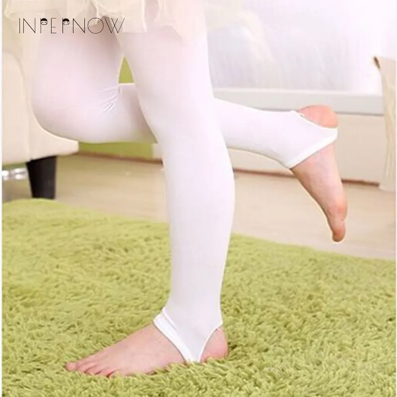 Medias de Ballet para ni&ntilde;as, medias de nailon c&aacute;lido, Color caramelo, blanco y negro, 2022-0