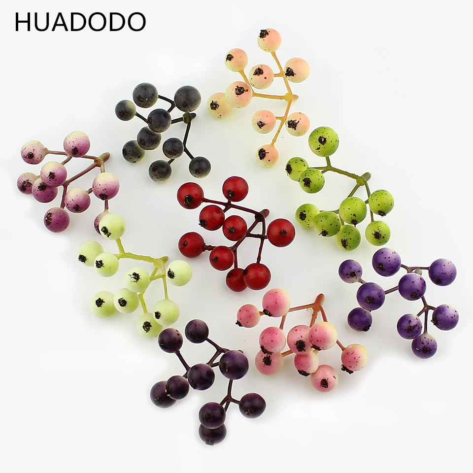Искусственные ягодные цветы HUADODO 20 шт. форменные искусственные фруктовые