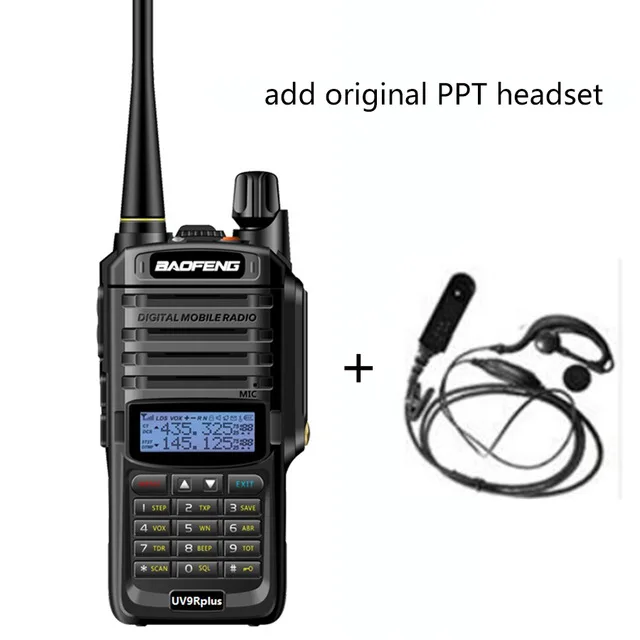 add original headset UV-9R плюс высокая мощность обновленная версия baofeng uv-9R двухстороннее радио УКВ УВЧ СВ радиостанция рация baofeng uv 9R плюс - Цвет: add original headset