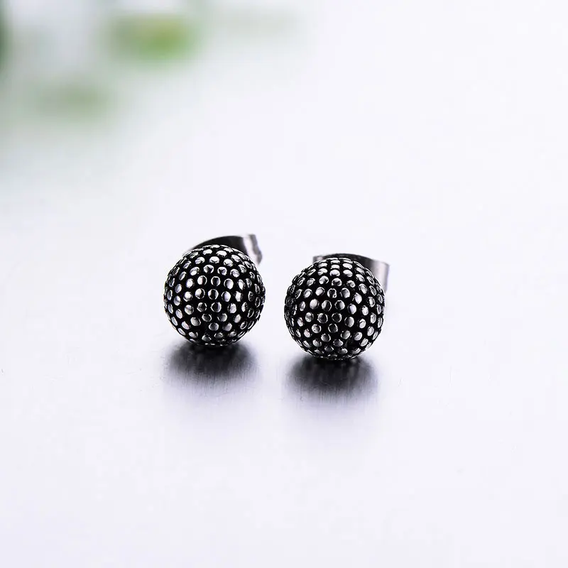 ZPAMS Women's Fashion Stud Earrings Stainless Steel Silver Color for Women Black Big/small Set | Украшения и аксессуары