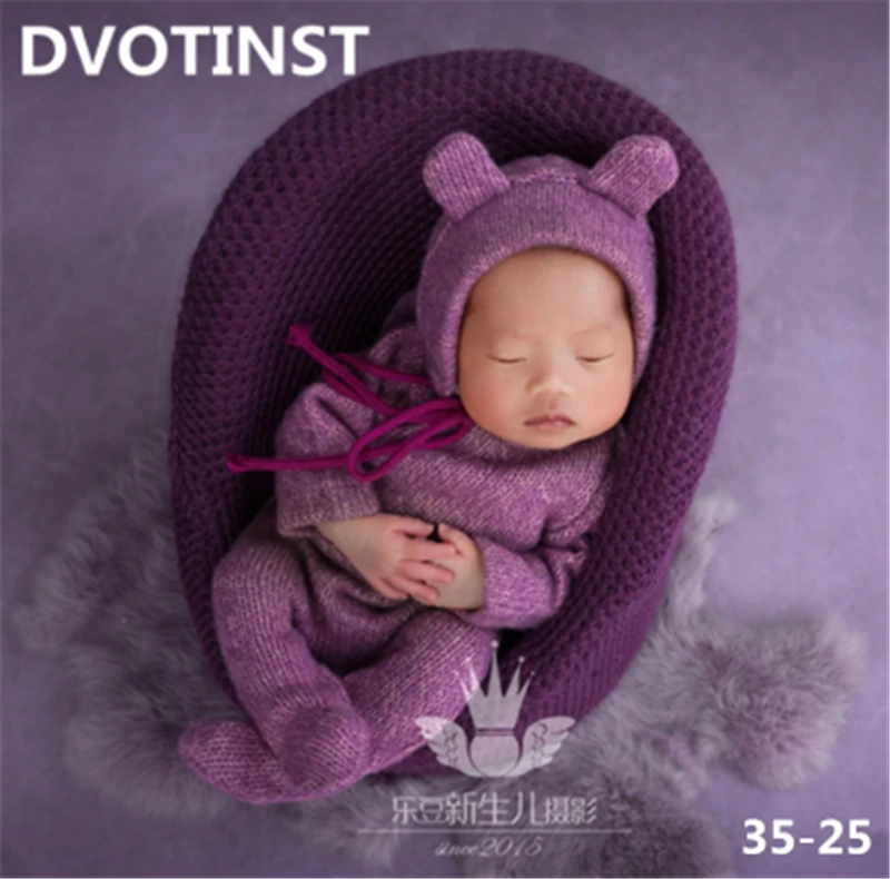 DVOTINST реквизит для фотосъемки новорожденных трикотажный Фотофон + шляпа набор из 2