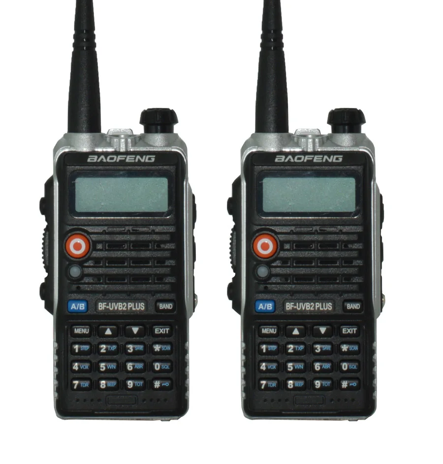 Silver 2 шт. Baofeng UV-B2 Plus рация Двухдиапазонная VHF/UHF 128CH двухстороннее радио Светодиодный светильник BF UVB2 Ham CB радиоприемопередатчик - Цвет: Silver