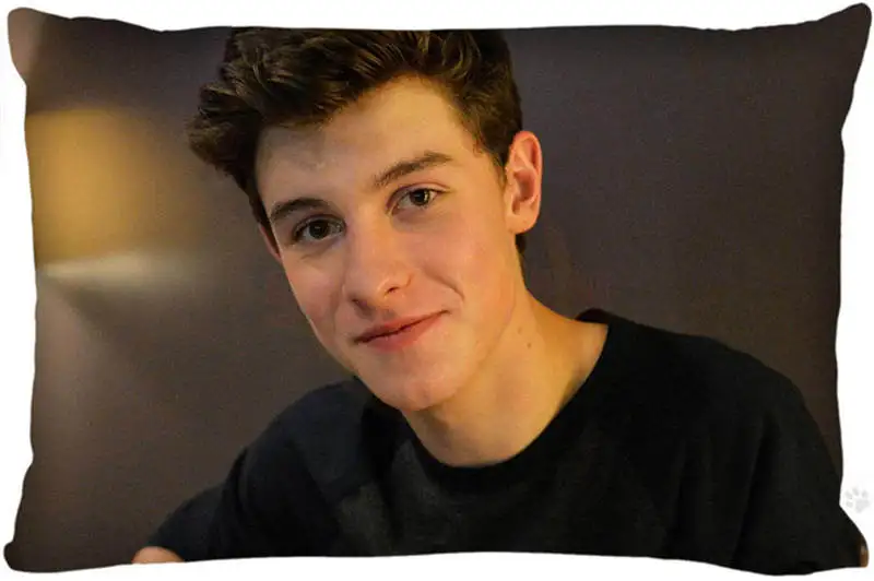 

Custom Shawn Mendes Rectangle Pillow Cover Size 45x35cm (one side) Print Custom Zipper Polyester Cotton Pillowcase more size