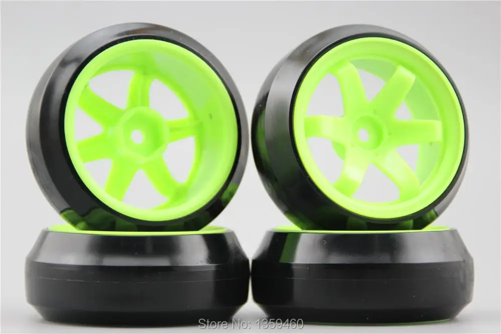 Жесткие радиоуправляемые шины 0 градусов 4 шт. цвет зеленый (материал зеленый)