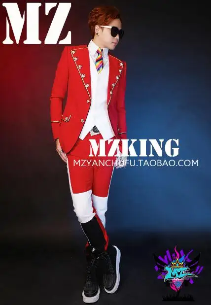 Мужской костюм куртка для ночных клубов DJ мужской певец тренд черный и белый