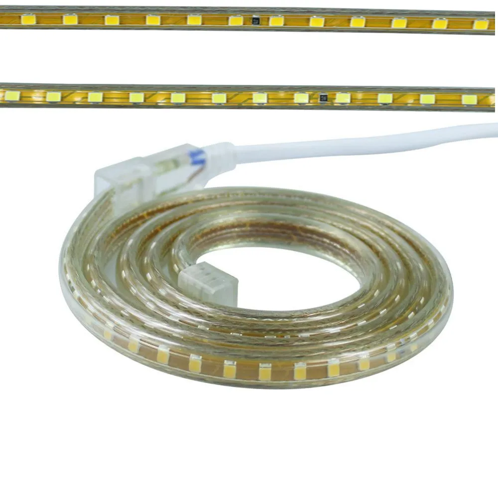 

AC220V Led Strip SMD 2835 120Led/M White/Warm White Waterproof IP68 Led Tape Light With EU Power Plug For Home Decoration