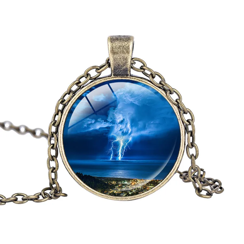 Модное маленькое штормовое ожерелье с облаками кулон красивый гром молния болт