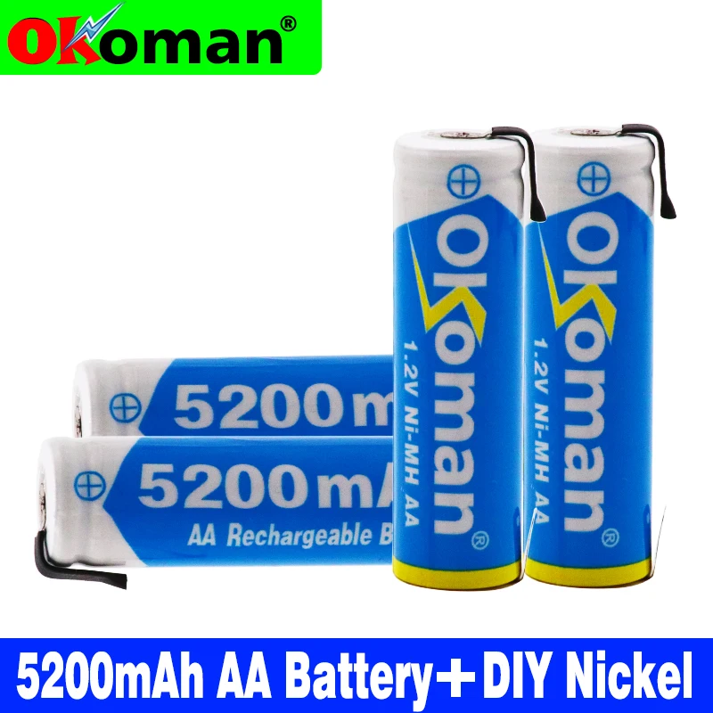 Ni-mh 1,2 V AA перезаряжаемая батарея 3800mah nimh cell Green shell со сварочными вкладками для Электробритва Philips, зубной щетки