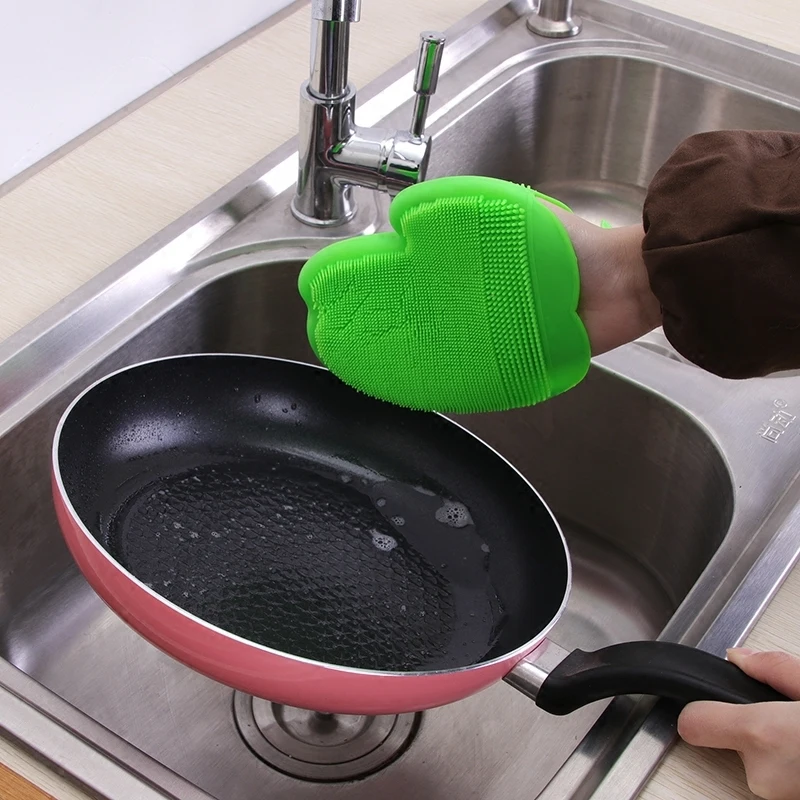 ZTSilicone щетка для мытья посуды бытовые щетки чаша металлическая Губка