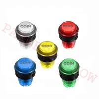 10pcs coin led push button32mm illuminated push buttonsmall round led arcade buttons for diy arcade kit parts