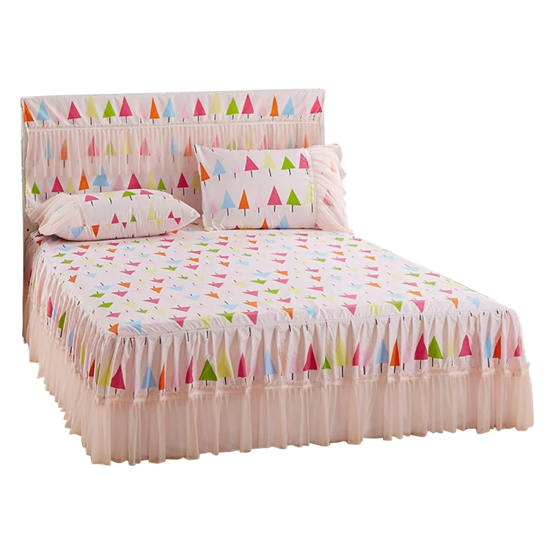 Bed cover Кружевное покрывало принцессы, наволочки, покрывало с романтическим принтом, постельное белье для девочек, шикарное постельное белье, подарок, товары для украшения дома - Цвет: Bed cover