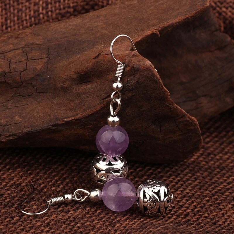 Женские серьги подвески с металлическим шариком Винтажные Ювелирные изделия