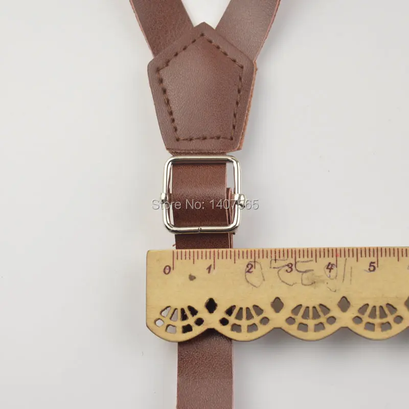 Подтяжки из искусственной кожи для мужчин и женщин коричневый черный цвет ширина