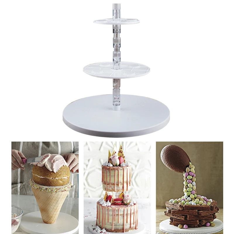 

Creative 3 Layer Cake Frame Practical Cake Decoration Molds Fondant Cake Dessert Frame Kit Structure Tool Cake Baking Supplies