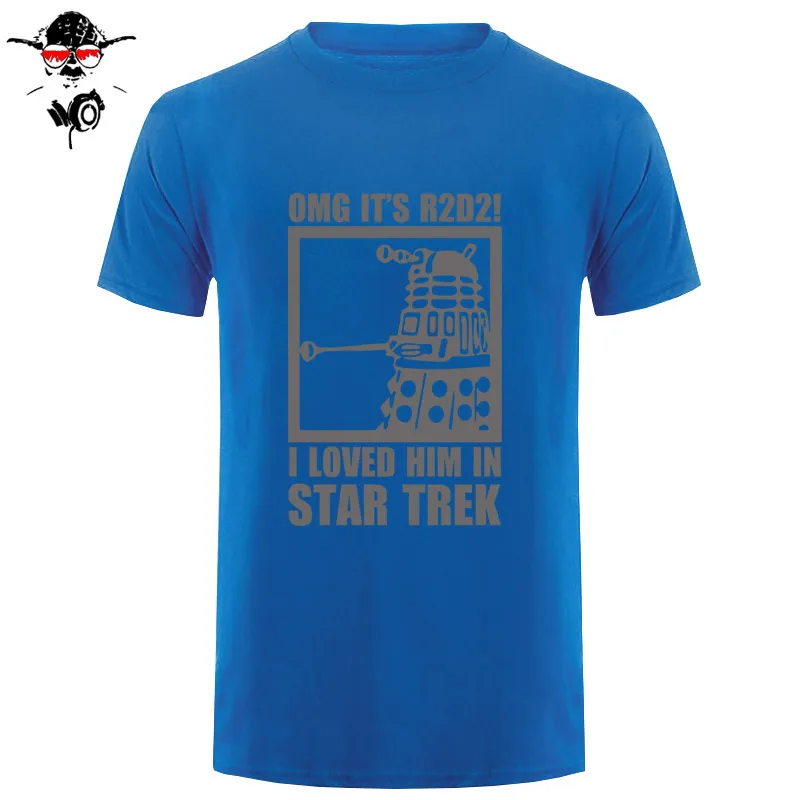 Новая летняя забавная футболка OMG It's R2D2 далек Звездные войны Dr Who Trek хлопковая футболка для мужчин - Цвет: 18