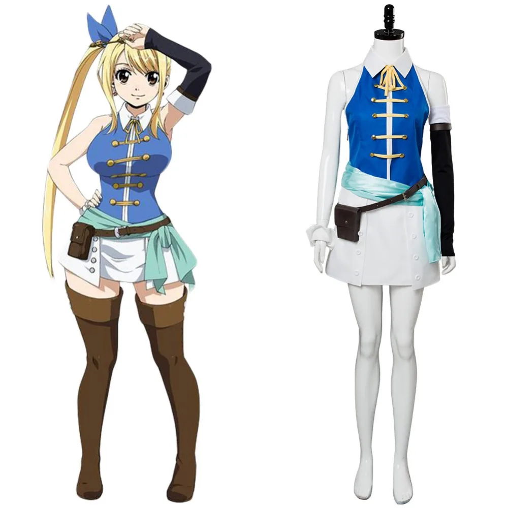 Fairy Tail 3 Косплэй Люси хартфилия костюмированный наряд для взрослых Для женщин