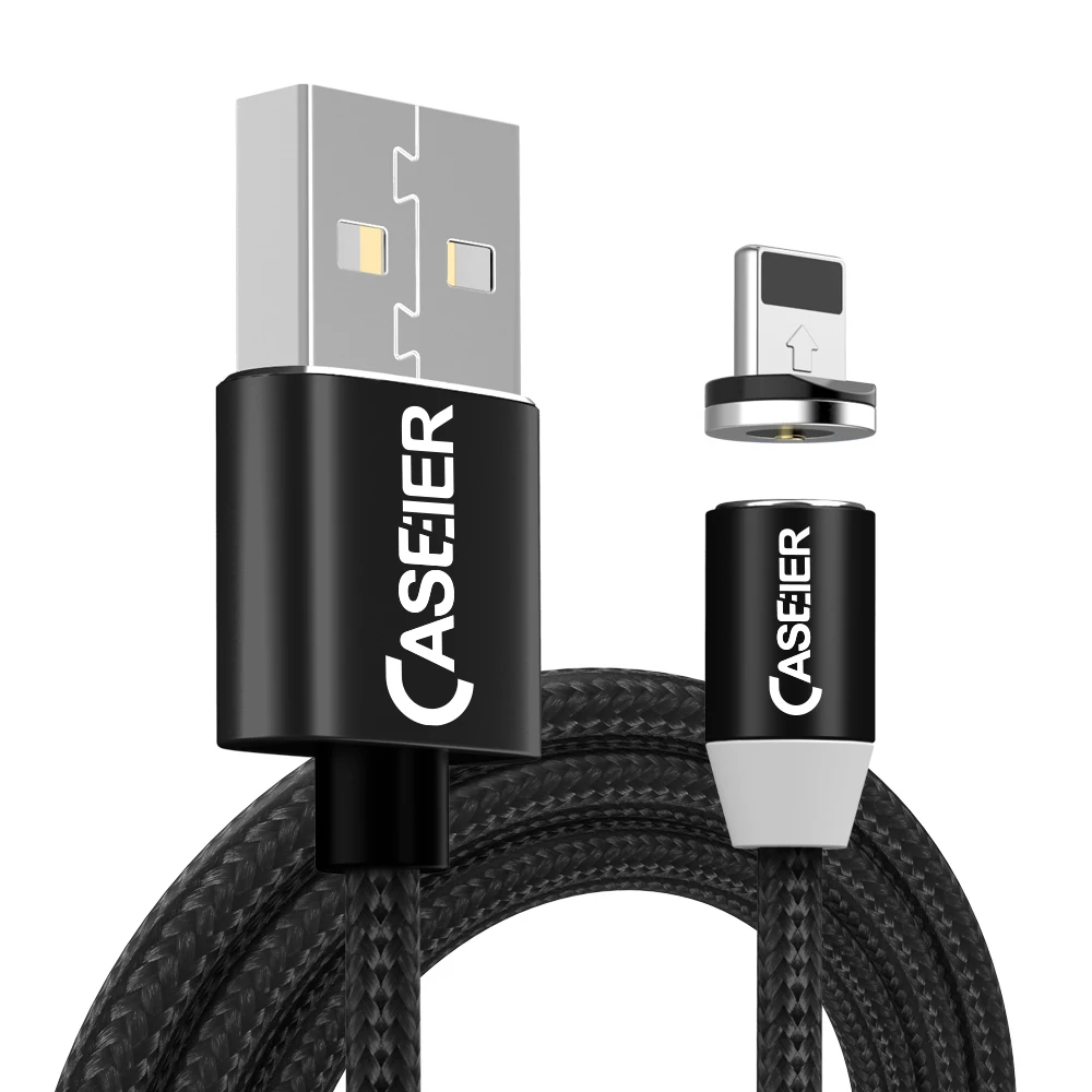 CASEIER Micro USB зарядный кабель для iPhone X XR XS Max 8 7 6 6s Plus 1 м 3 в Магнитный Samsung S9 S8 LED Kabel |