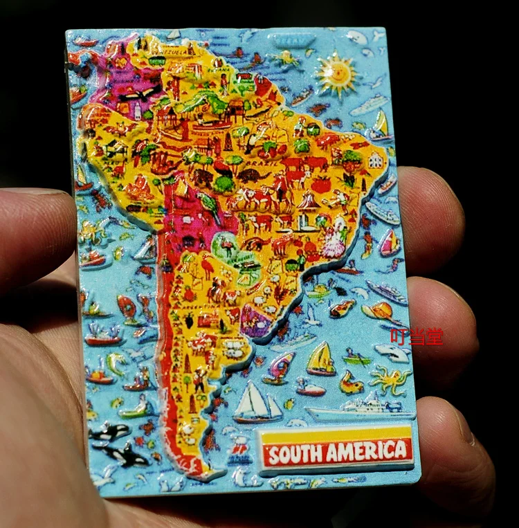 Всемирный Туризм памятные смолы наклейки на холодильник тисненая машина Печать