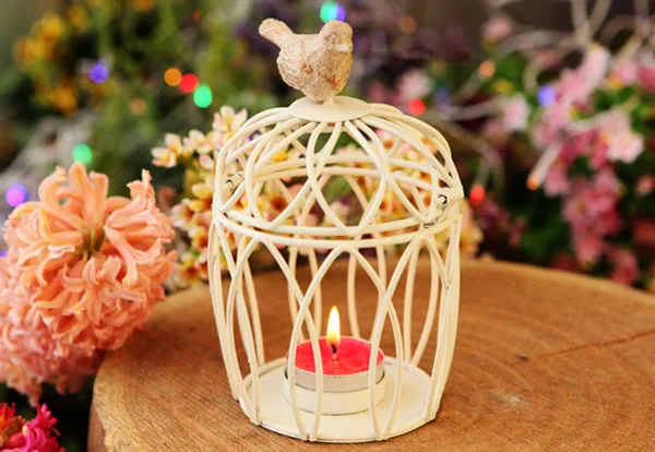 Птица клетка мусс Классический белый tieyi домашнего ремесла свадебный подарок