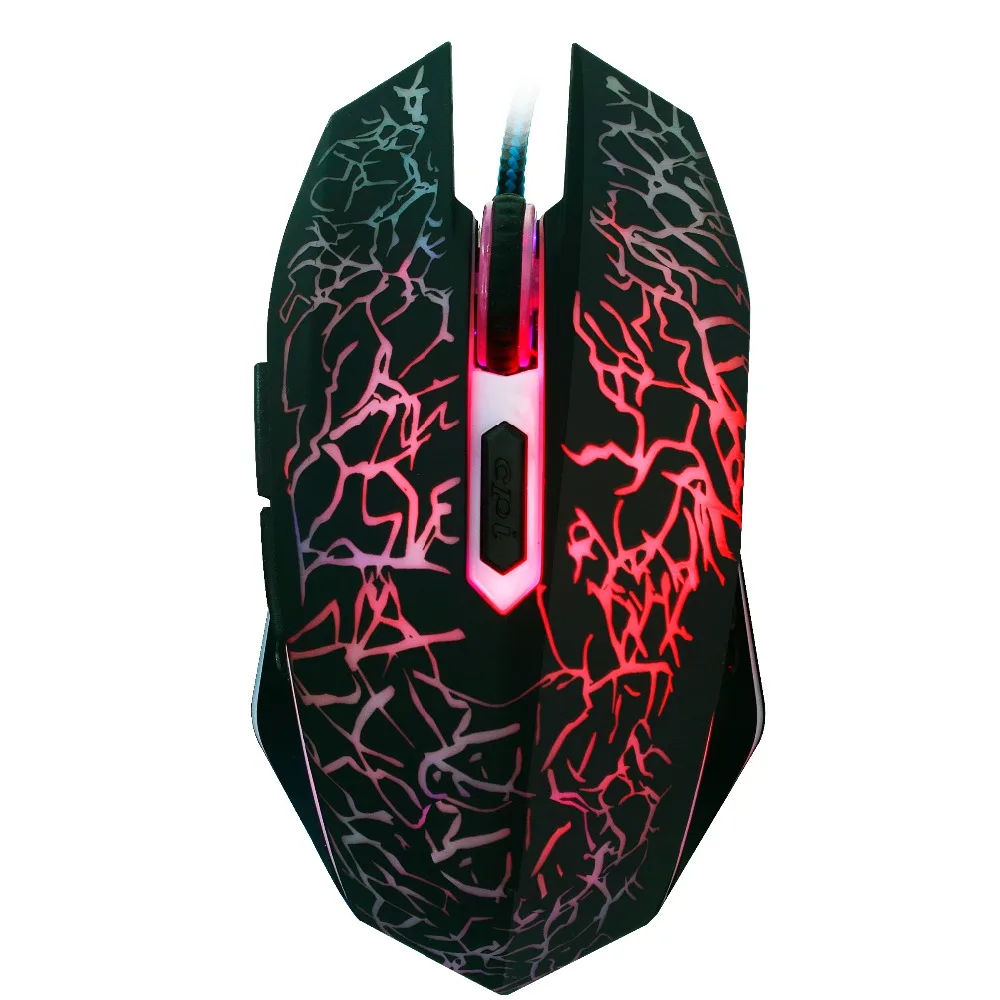Gaming Mouse Optical 4000 DPI 6 Button Led USB Wired Mice Computer Gamer 7 LED color Changing | Компьютеры и офис