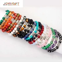 joya gift new hot natural stone alloy bracelet summer pearl bracelets for women snap jewelry bracelet men snap button wholesale