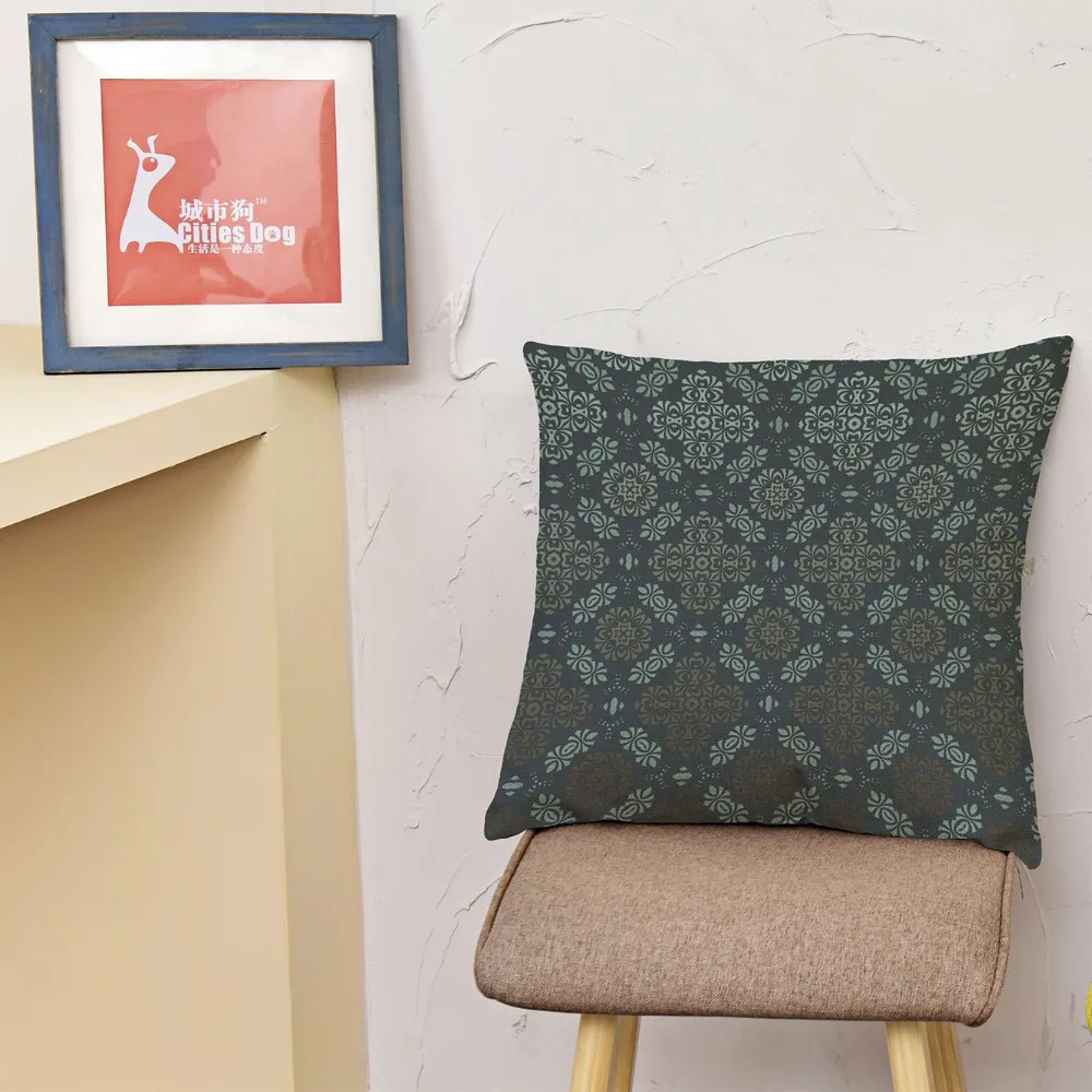 2021 горячая Распродажа Винтаж геометрический цветок решетки из хлопка и льна