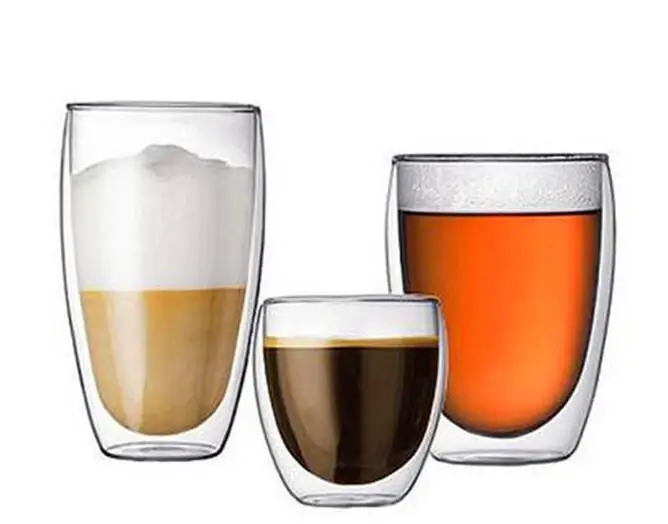 2017 термостойкая стеклянная кружка с двойными стенками кофейная чайная для пива