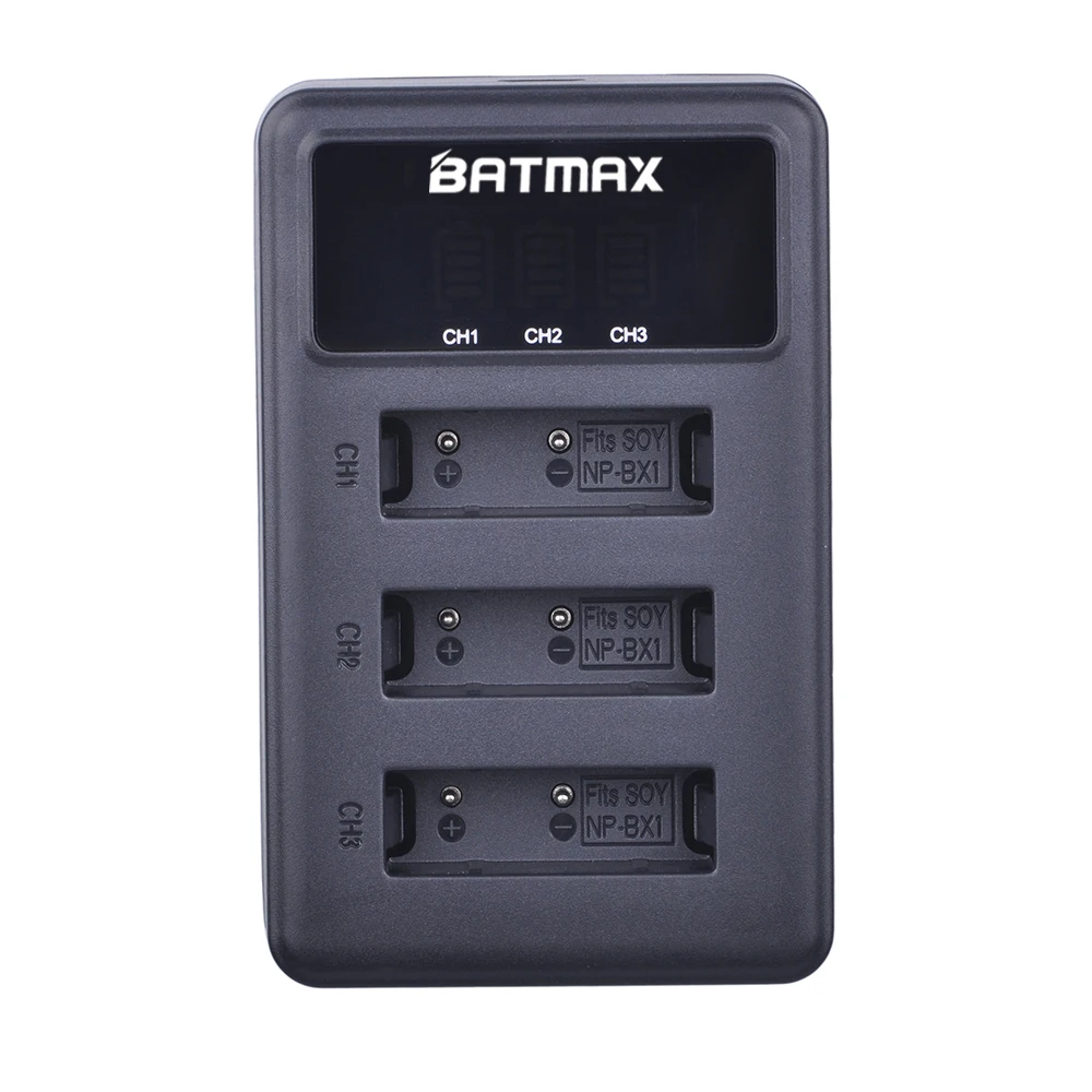 Батарея аккумуляторная 4xNP BX1 со светодиодной подсветкой зарядное устройство с 3